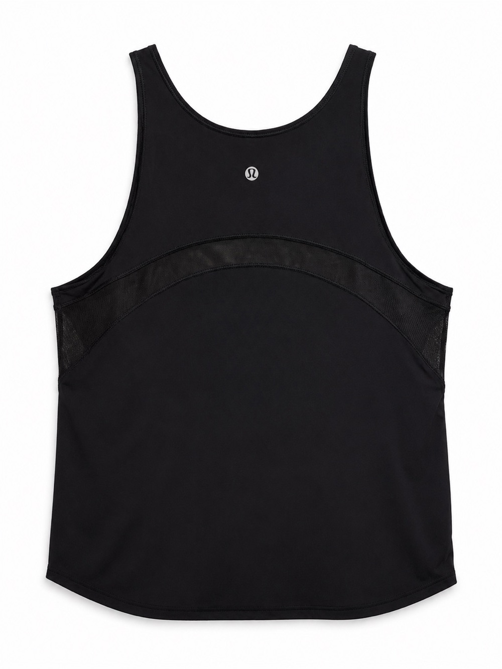 Lululemon Womens Black Mesh Panel Relaxed Yoga Workout Tank Top Estimated Size 8